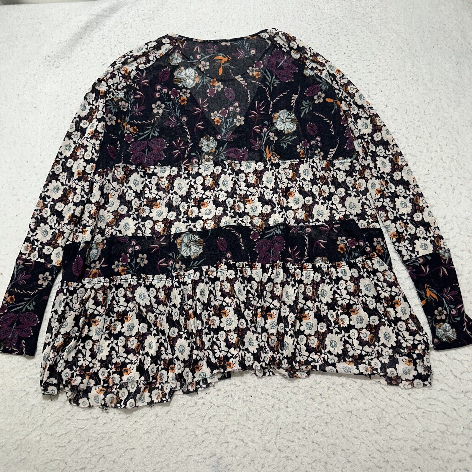Free People Free People Small Isabelle Swing Tunic Boho Floral Blouse Size S / US 4 / IT 40 - 10 Thumbnail