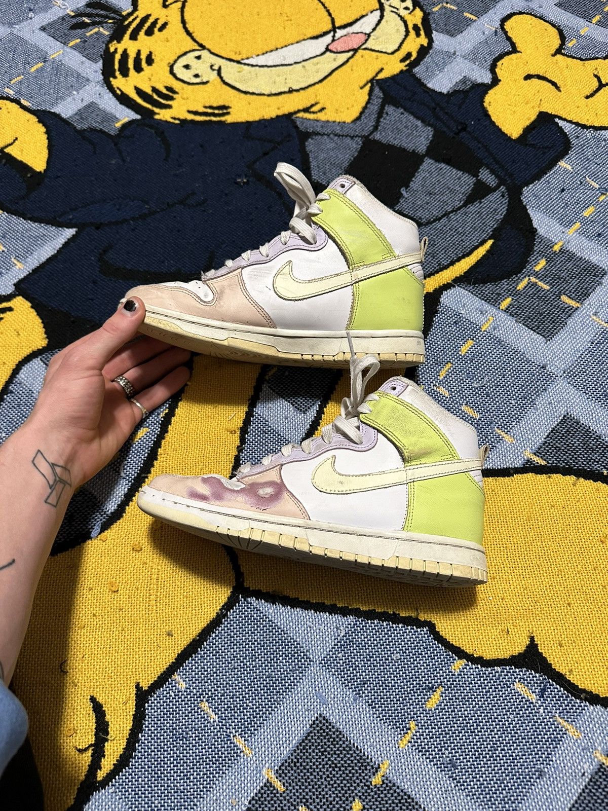 Nike Nike Dunk High Lemon Twist 2021 Size US 6.5 / IT 36.5 - 3 Thumbnail