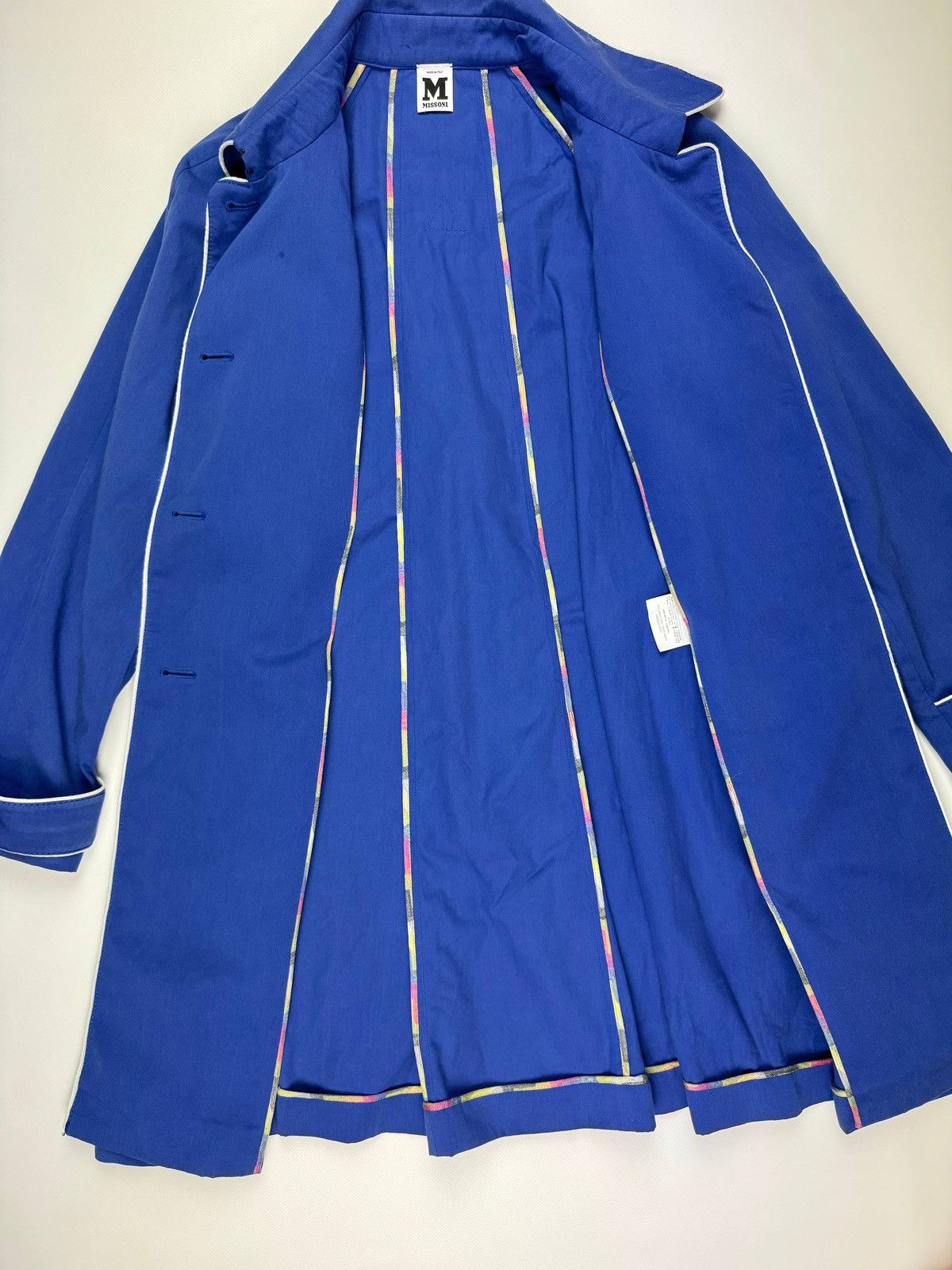 Missoni Missoni Blue Cotton Coat - Made in Italy Size M / US 6-8 / IT 42-44 - 4 Thumbnail
