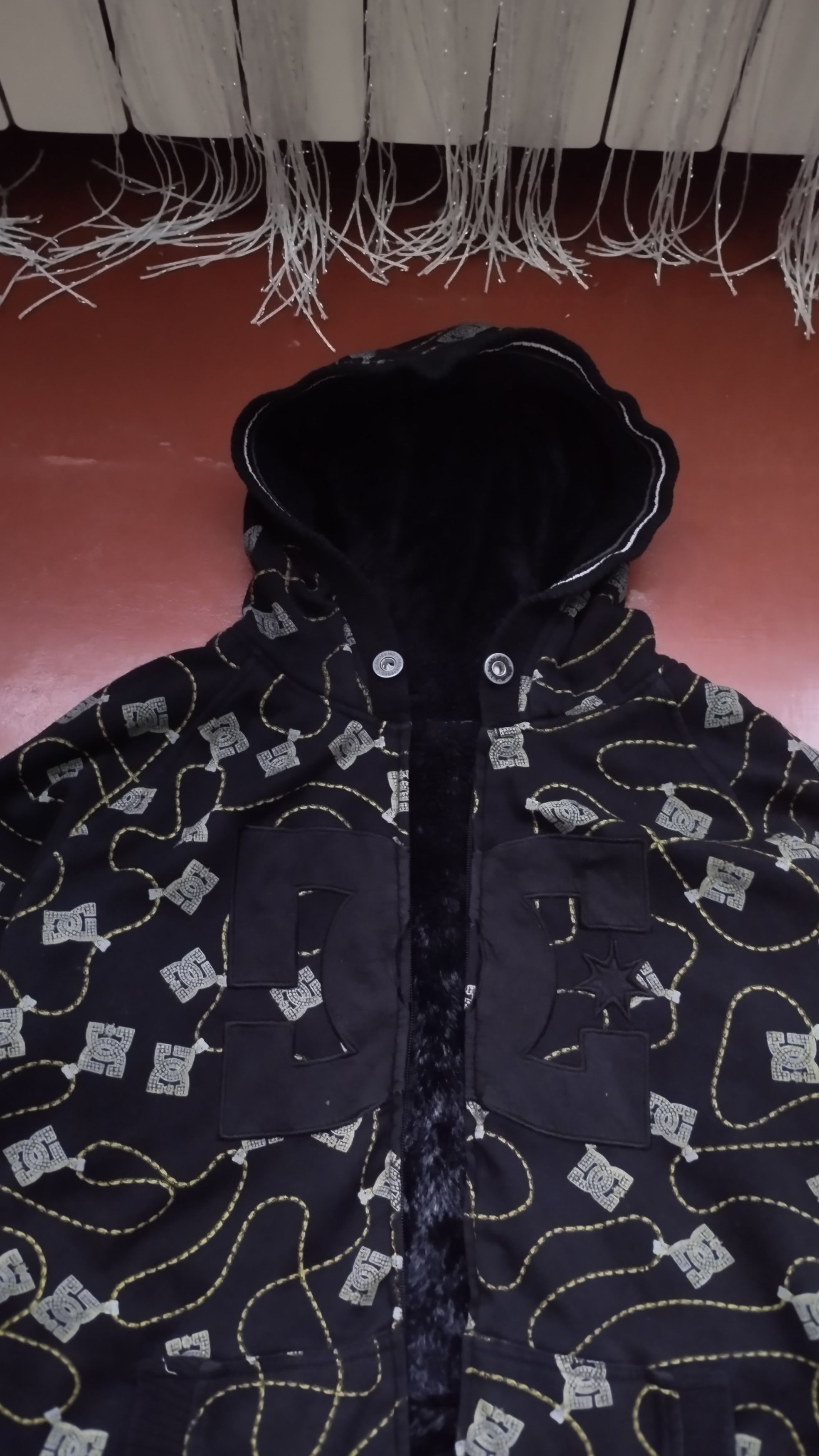 DC × Vintage RARE Vintage Y2K Rap Double Sided DC Hoodie Monogram Sherpa Size US L / EU 52-54 / 3 - 4 Thumbnail