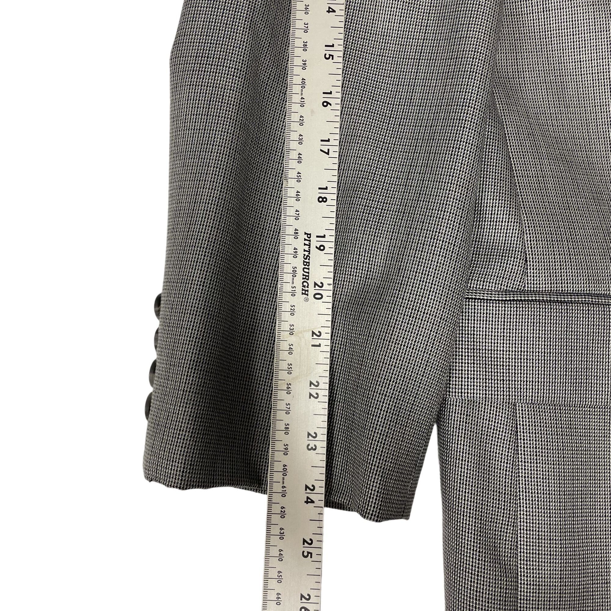 Other Gianfranco RUFFINI SILVER Sport Coat Check Jacket 3 Btn Size 42L - 10 Thumbnail
