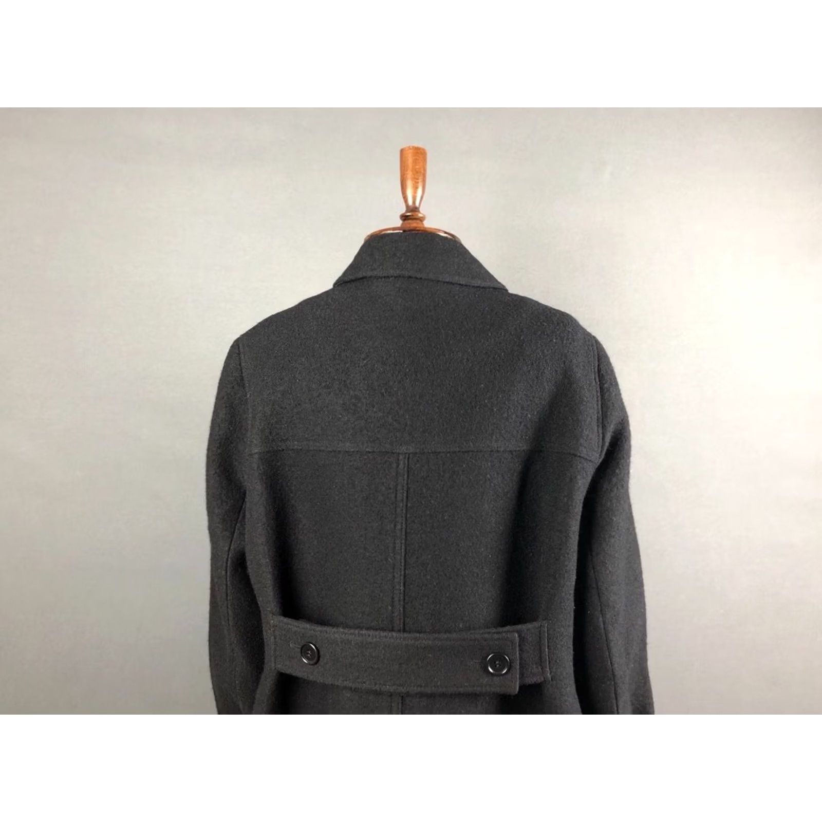 Cos COS Women's Short Coat Black Wool with Belt Size 44 Overcoat Lined 100% Cotton Inner Pocket Regular Fit Swing Jacket Size 30" / US 8 / IT 44 - 5 Thumbnail