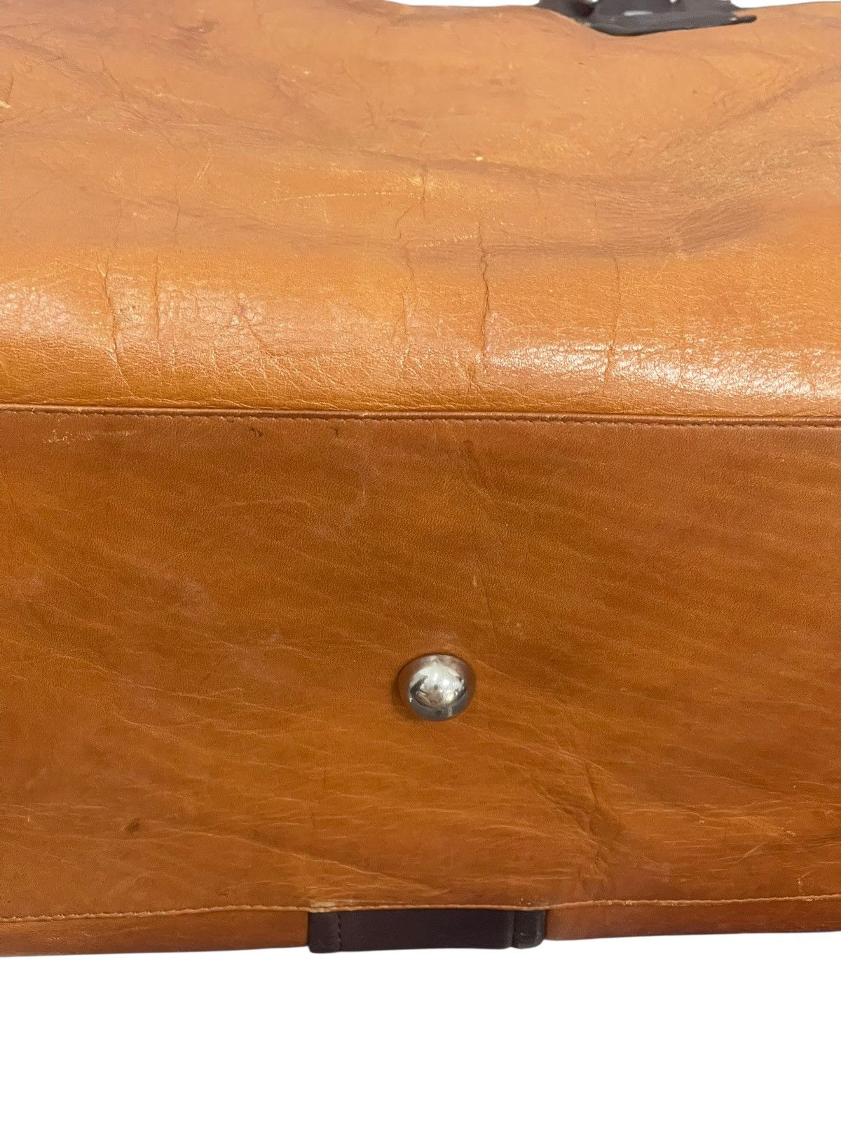 Genuine Leather Full Leather Patina Unknown Japan Duffle Travel Bag 2🟩1 Size ONE SIZE - 14 Thumbnail