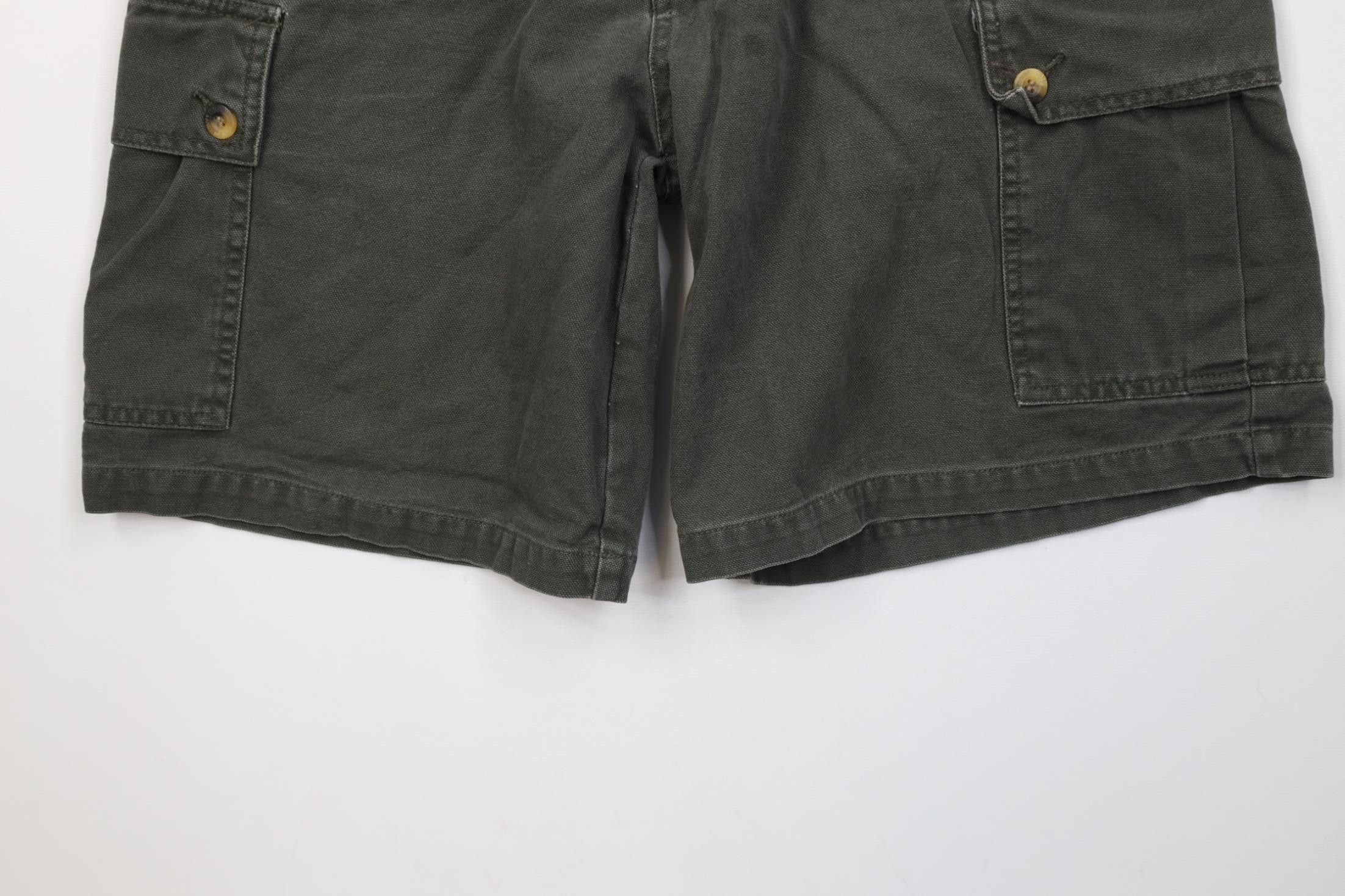 Vintage Vintage 90s Streetwear Above Knee Canvas Cargo Shorts Cotton Size US 30 / EU 46 - 4 Thumbnail