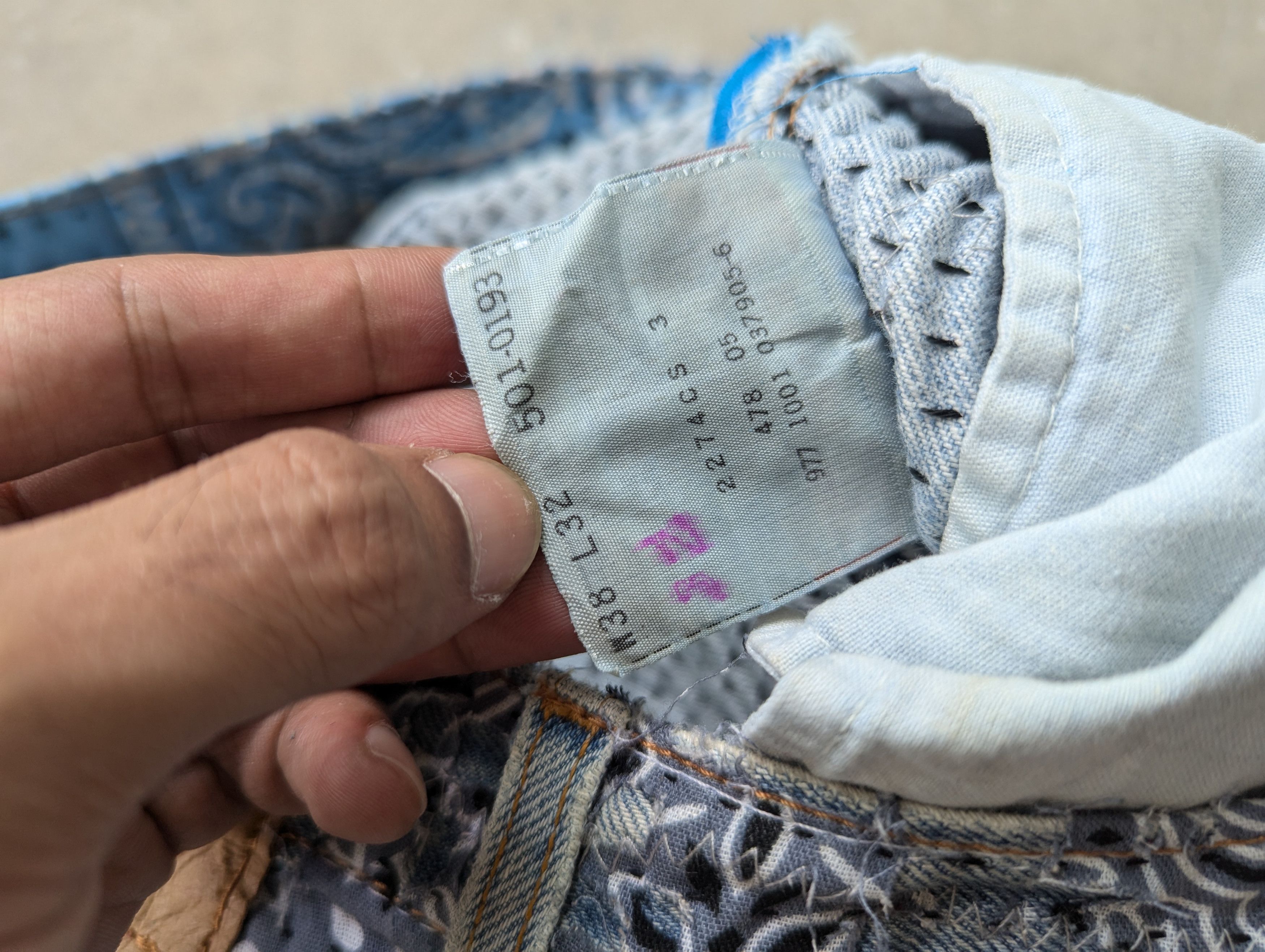 Levi's 1/1 World Levis 501 Uroboros Kofu Reconstructed Handmade Size US 35 - 12 Thumbnail