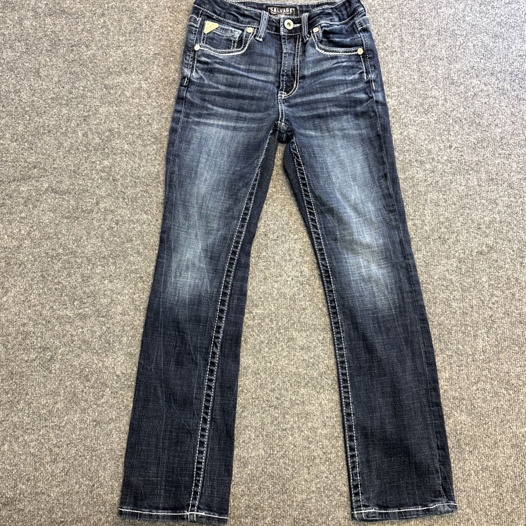 Vintage VINTAGE Salvage Chaos Boot Cut Blue Jeans Women's 14R Regular Size 14R Blue Size 36" / US 14 / IT 50 - 4 Thumbnail