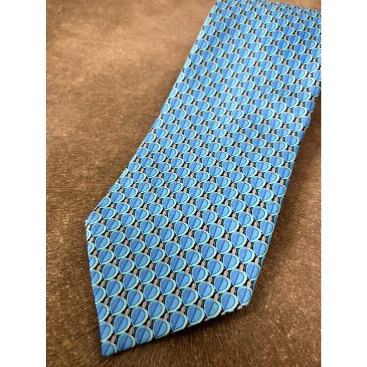 Ermenegildo Zegna Ermenegildo Zegna Ovals Silk Tie Geometric Made in Italy Size ONE SIZE - 2 Thumbnail