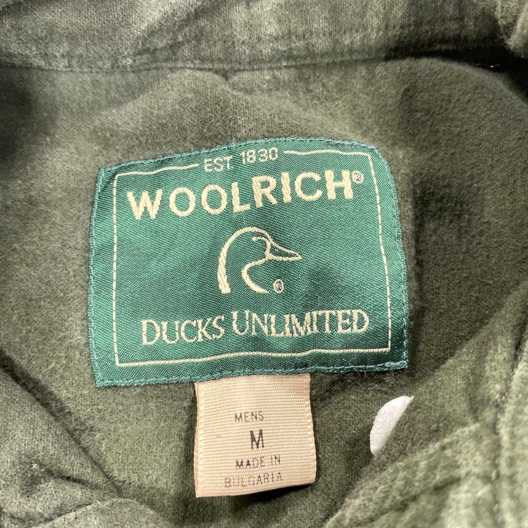 Vintage Woolrich Ducks Unlimited Shirt Mens Medium Green Flannel Long Sleeve Button Up Size US M / EU 48-50 / 2 - 5 Thumbnail