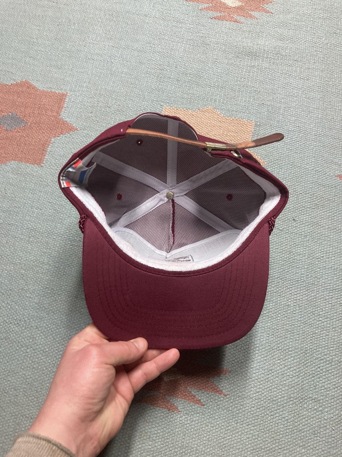 Vintage Vtg strapback hat Mega Sel horse vitamin farm animal maroon Size ONE SIZE - 6 Thumbnail