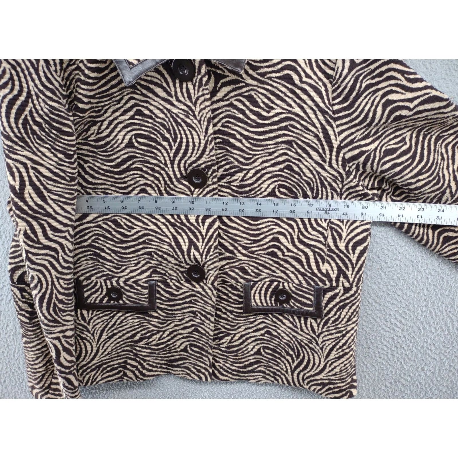 JM Collection JM Collection Button Up Blazer Jacket Animal Print Women's Size Large Multicolor Animals Blazer Womens L Size L / US 10 / IT 46 - 5 Thumbnail