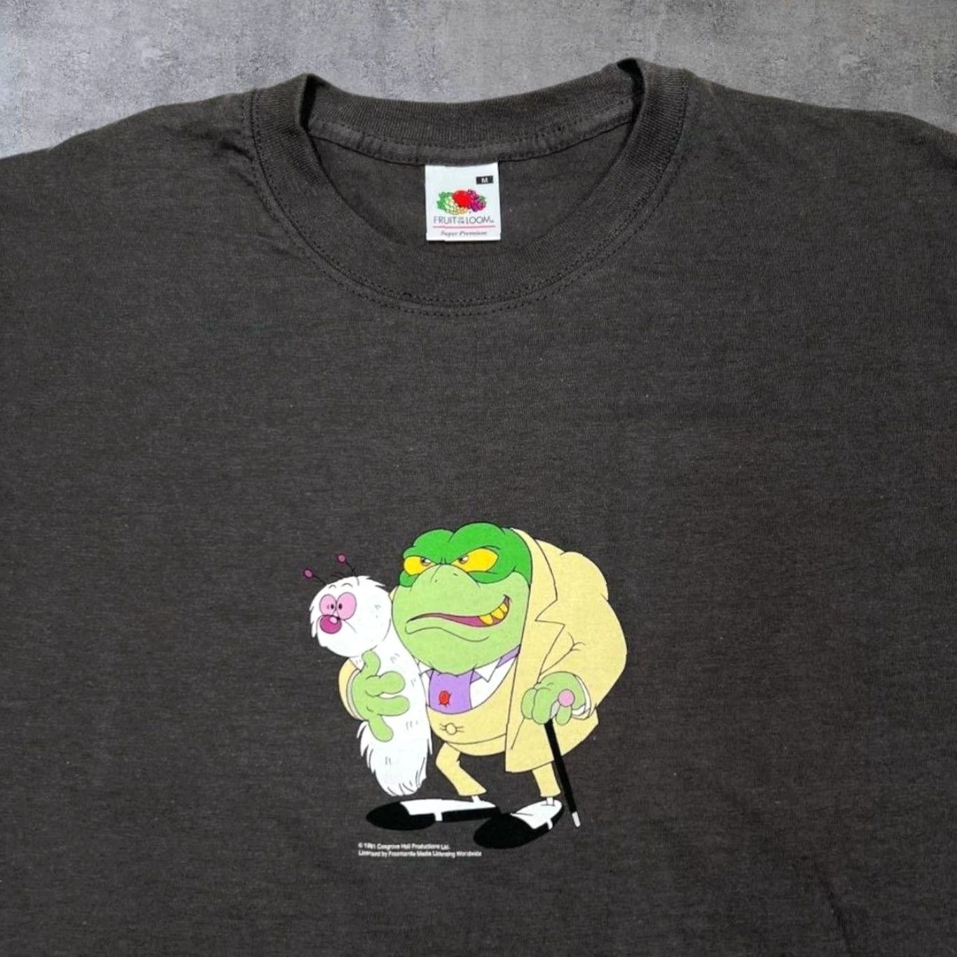 Fruit Of The Loom Fruit of the Loom T-Shirt Mens Cartoon Danger Mouse Baron Greenback Graphic Print Crew Neck Grey M Size US M / EU 48-50 / 2 - 3 Thumbnail