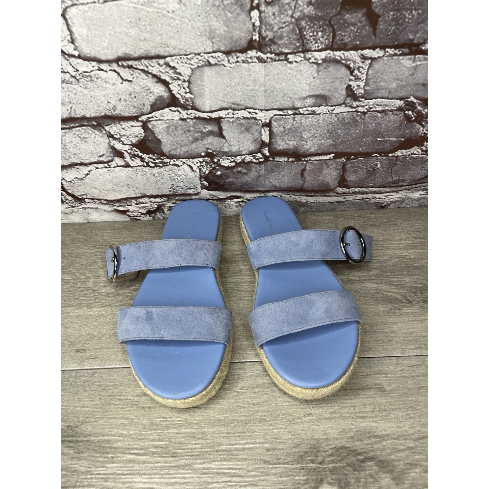 Stuart Weitzman Stuart Weitzman Periwinkle Blue Suede Leather Espadrille San Size US 6 / IT 36 - 3 Thumbnail