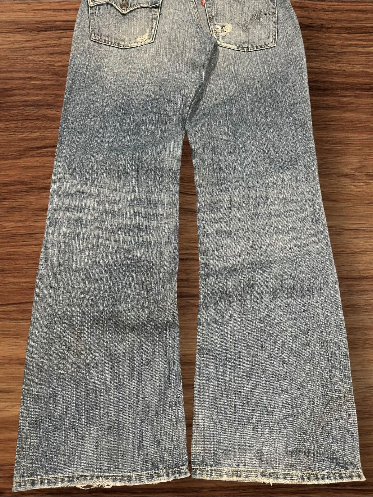 Levi's Vintage Y2K Levi’s Blue Washed Distressed Flare Jeans Size US 31 - 13 Thumbnail