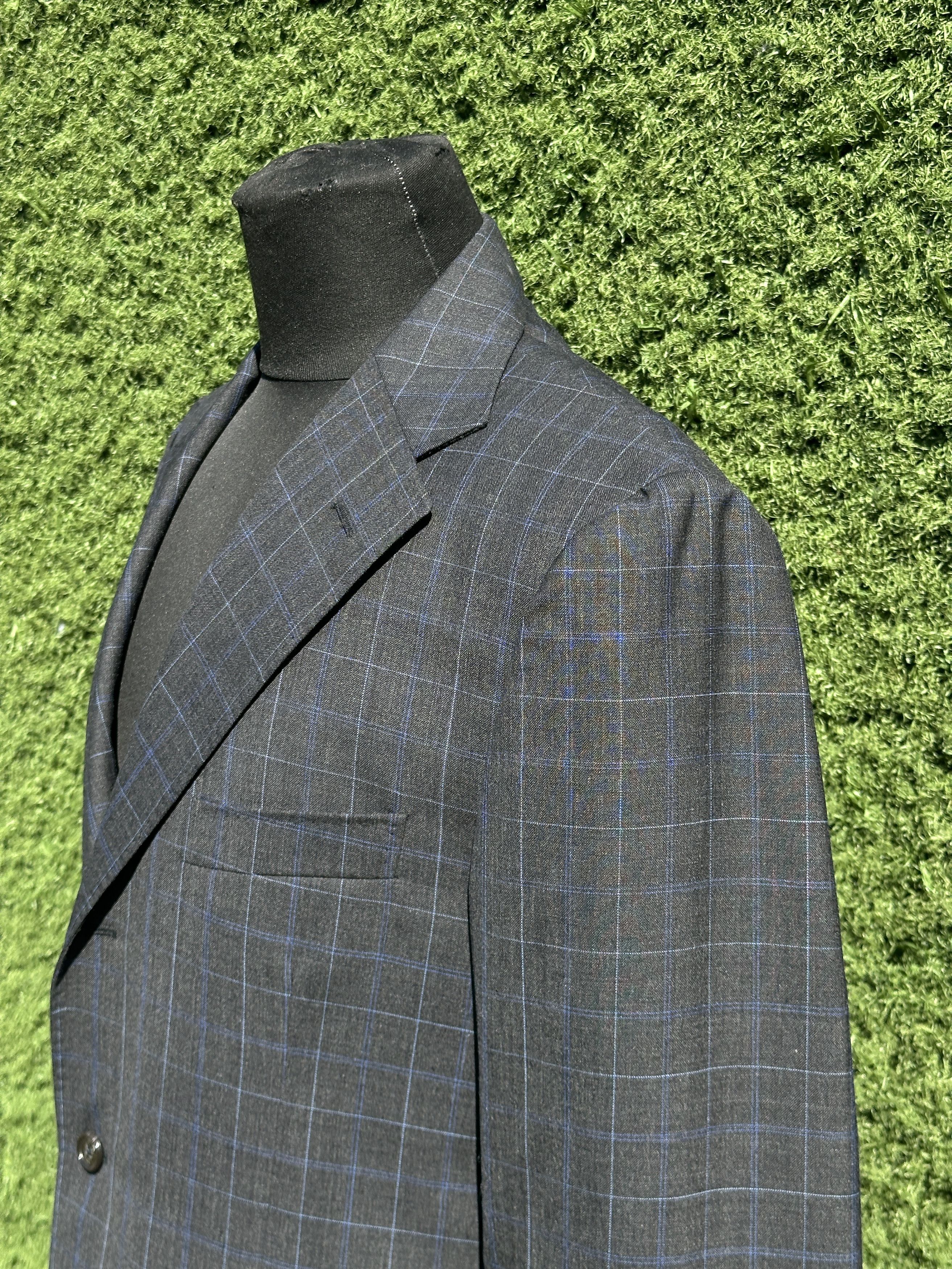 Corneliani Corneliani CC Collection Wool Blue Suit Jacket 52 7R Size 52R - 10 Thumbnail