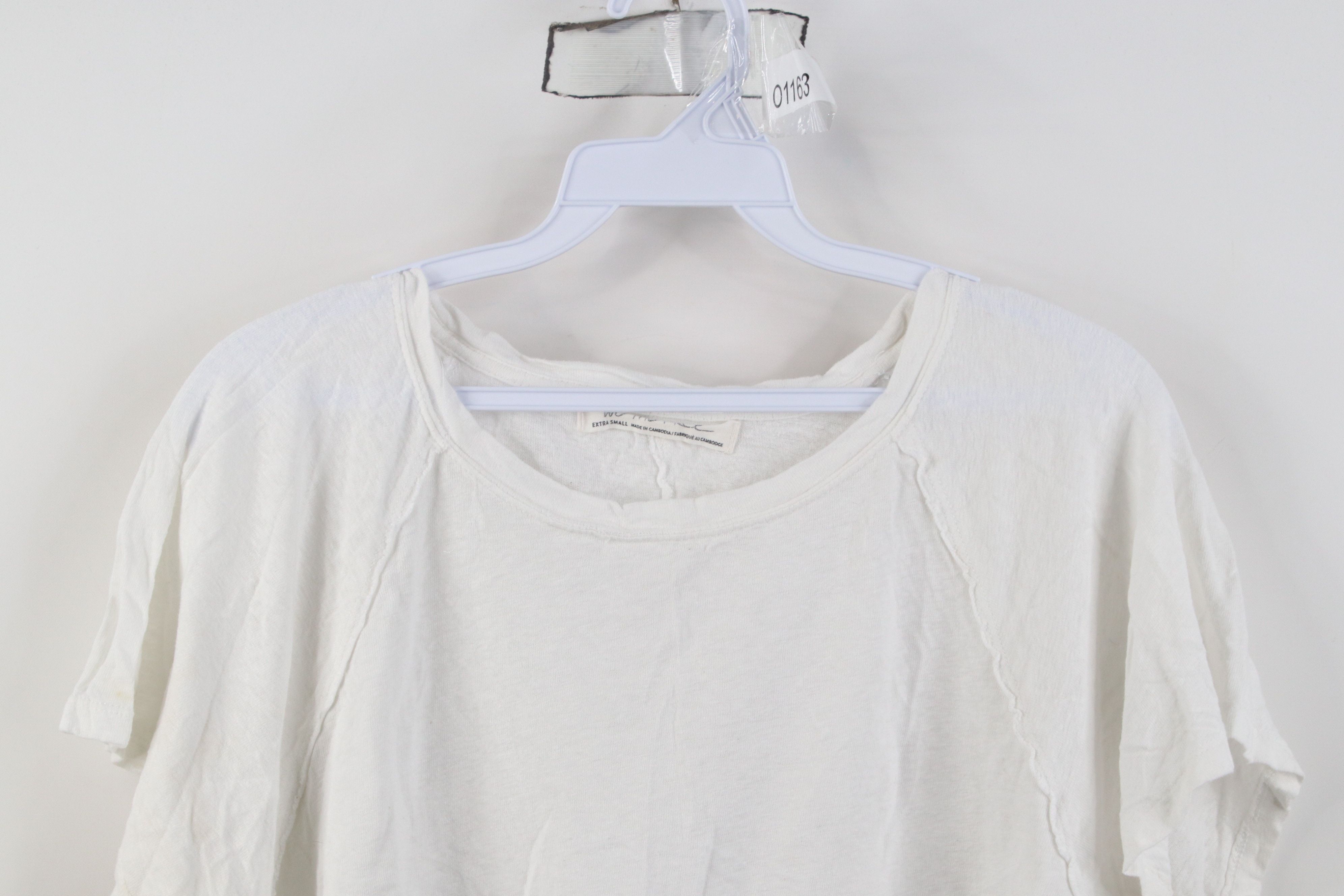 Free People Free People Sheer Babydoll Linen Blend Boxy Fit T-Shirt Size XS / US 0-2 / IT 36-38 - 2 Thumbnail