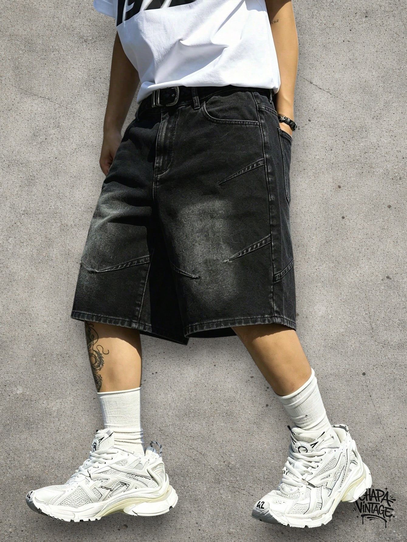 Japanese Brand Washed dark shorts Size US 32 / EU 48 - 1 Thumbnail