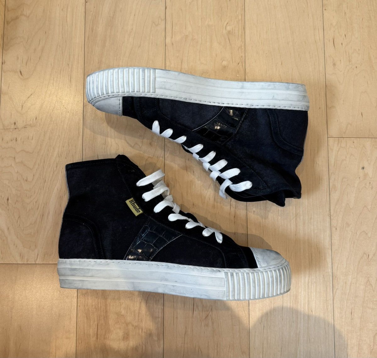 Rhude RHUDE Bel Airs “Black Croc” UK9 Size US 10 / EU 43 - 7 Thumbnail