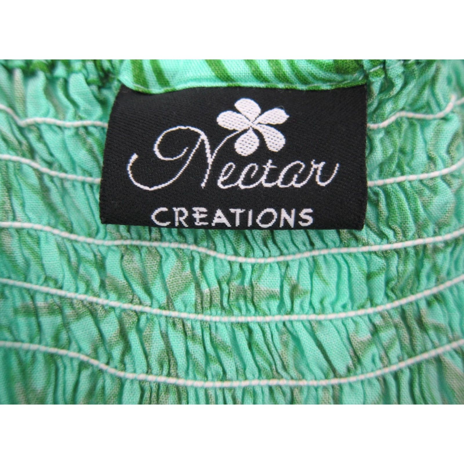 Vintage VINTAGE Nectar Creations Dress Maxi M Green Floral Hawaii Strapless Long Rayon Dress Women's Size M / US 6-8 / IT 42-44 - 3 Thumbnail