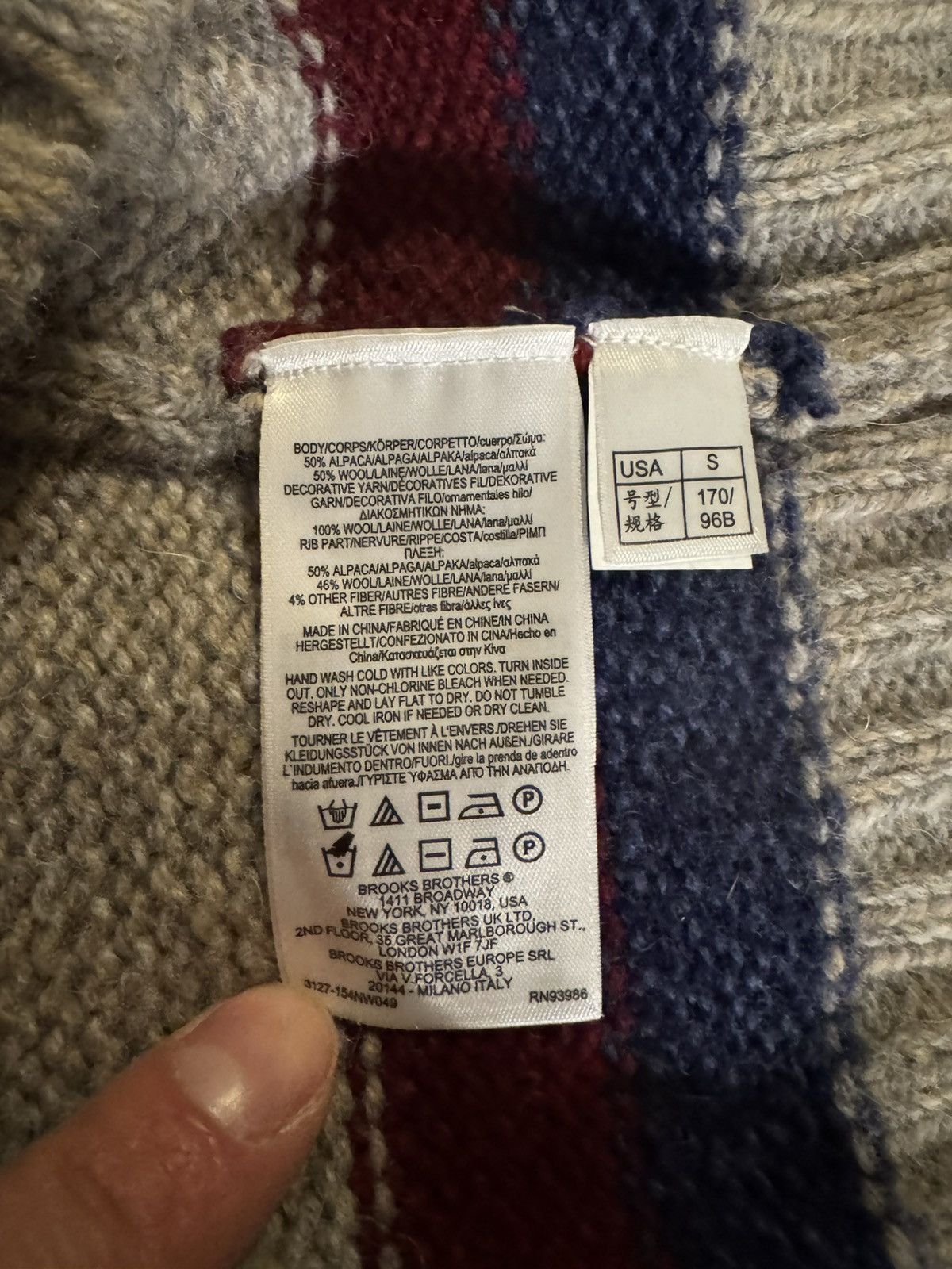 Brooks Brothers Brooks Brothers Wool BlendLong Sleeve V-Neck Tennis Sweater Size US S / EU 44-46 / 1 - 4 Thumbnail