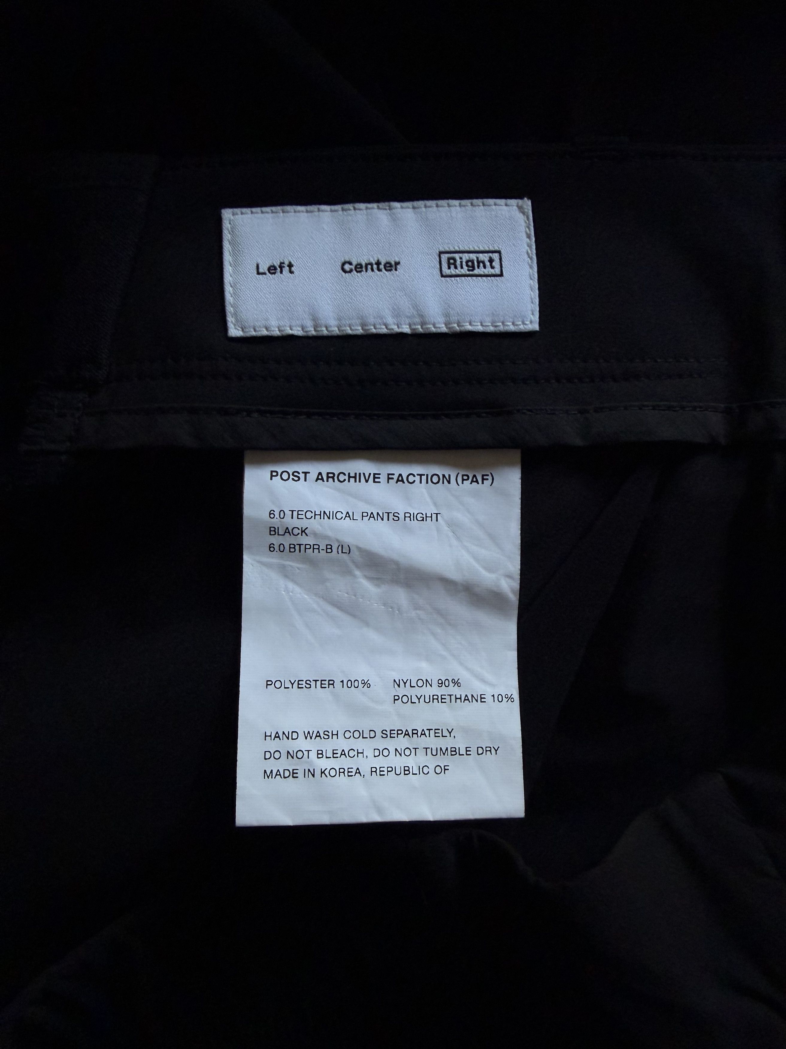 POST ARCHIVE FACTION (PAF) 6.0 Technical Right Pants Size US 34 / EU 50 - 6 Thumbnail