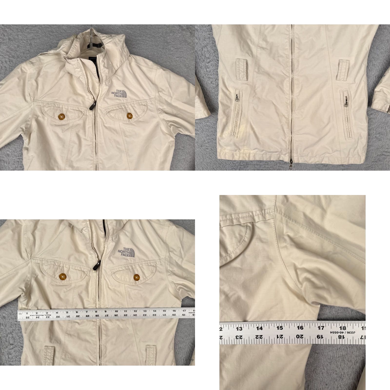 The North Face The North Face Jacket Womens Small Ivory Full Zip Hooded HyVent Nylon Shell Walk Size S / US 4 / IT 40 - 8 Thumbnail