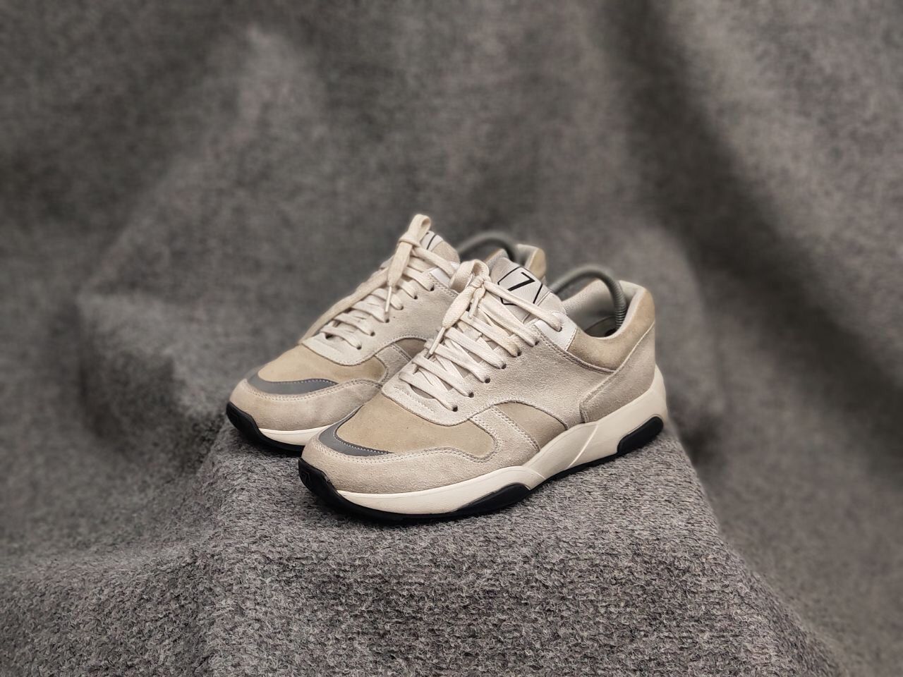 Z Zegna Z Zegna Design Suede Leather Beige low top Lace Up Sneakers Size US 9.5 / EU 42-43 - 10 Thumbnail