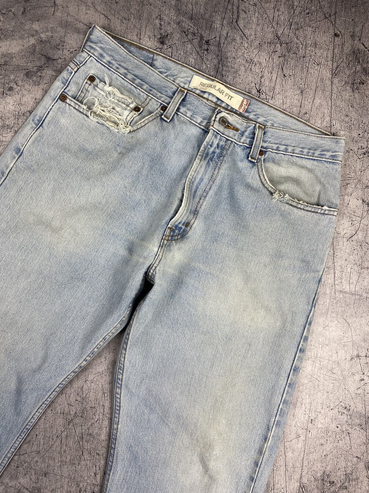 Levi's Vintage Levis 505 Distressed Jeans Size US 34 / EU 50 - 3 Thumbnail