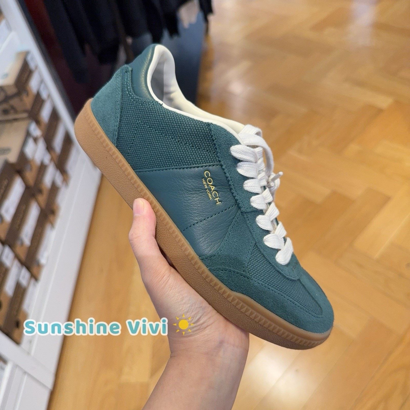 Coach NWT Coach Women's Ellis Sneaker Shoes CBX21 Dark Teal US 7 Size US 7 / IT 37 - 5 Thumbnail