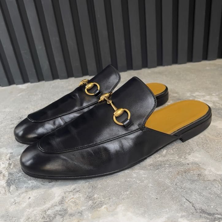 Gucci Authentic Princetown Horsebit Mules Flats Leather Size US 8.5 / EU 41-42 - 1 Thumbnail
