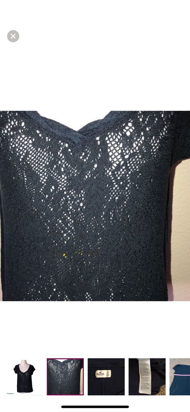 Hollister Hollister small lace navy top Size S / US 4 / IT 40 - 4 Thumbnail