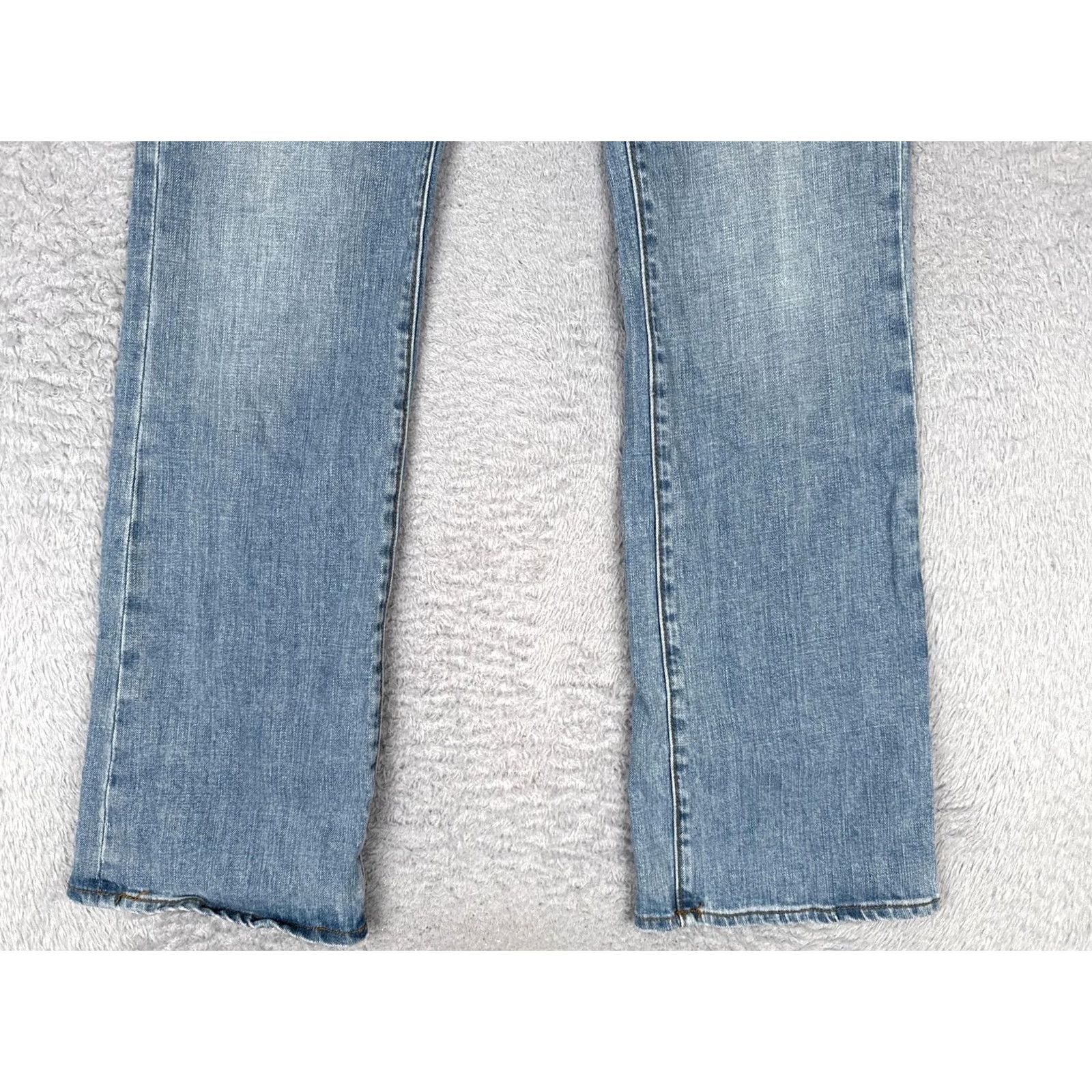 Vintage VIGOSS Bootcut Jeans Juniors 11/12 Light Blue Denim Slim Fit 30in Waist 32in Inseam Women Size 32" / US 10 / IT 46 - 2 Thumbnail
