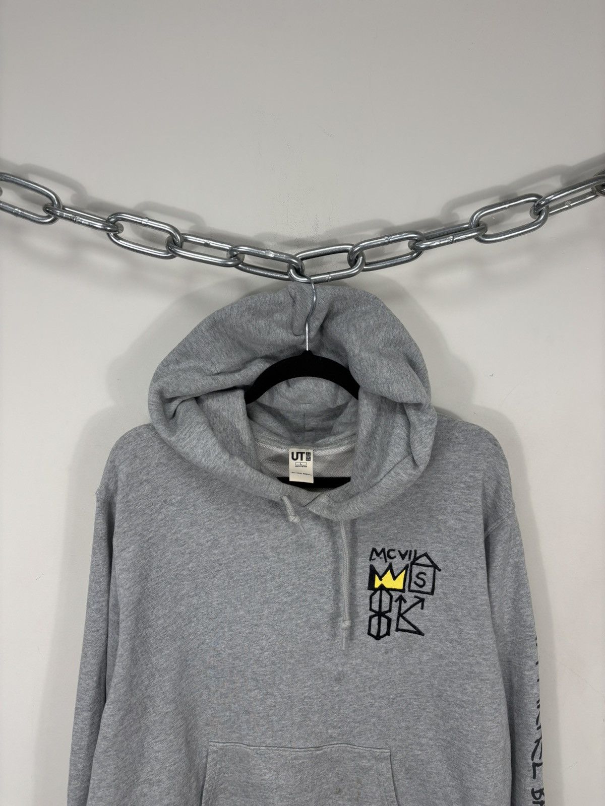 Uniqlo Uniqlo Jean Michel Basquiat Men’s Grey Classic Hoodie Size US L / EU 52-54 / 3 - 2 Thumbnail