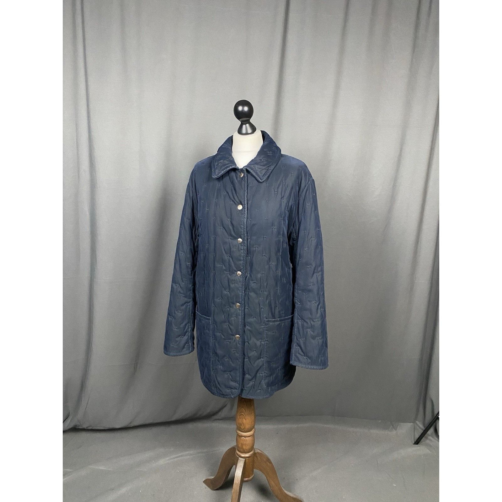 Hermes Hermes by Maison Margiela Women's Blue Quilted Jacket Size 4 Size S / US 4 / IT 40 - 2 Thumbnail