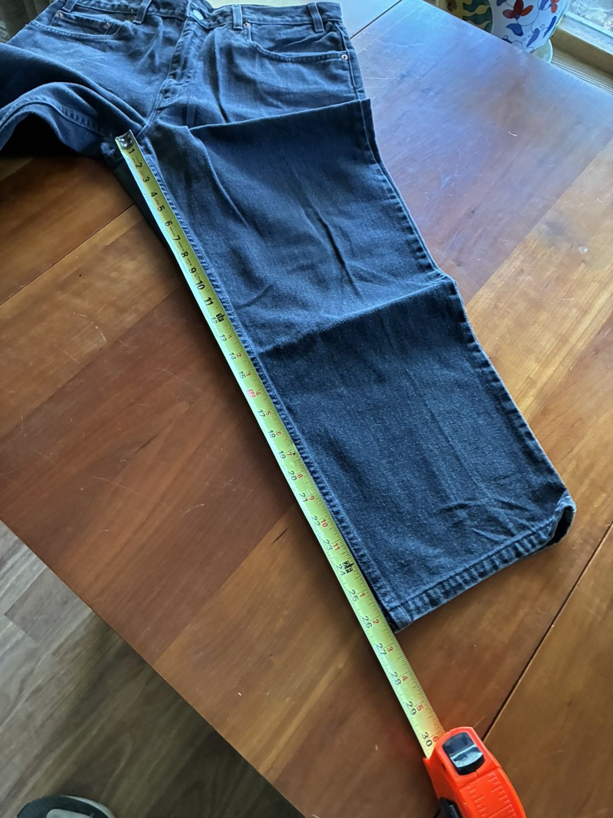 Levi's Vintage 90s Levi’s 550 black loose fit denim Size US 35 - 8 Thumbnail