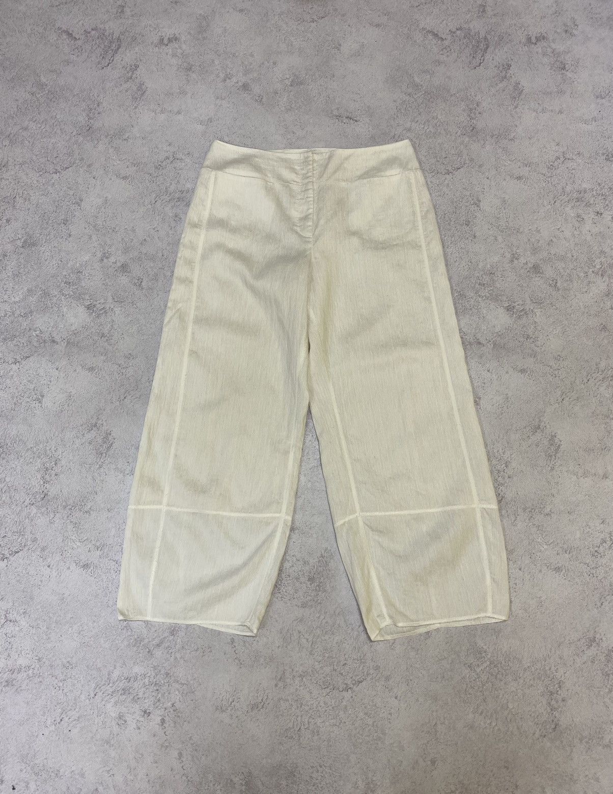 Annette Gortz Annette Gortz Womens White Wide Leg Trousers Pants Size 44 Size 30" / US 8 / IT 44 - 1 Thumbnail