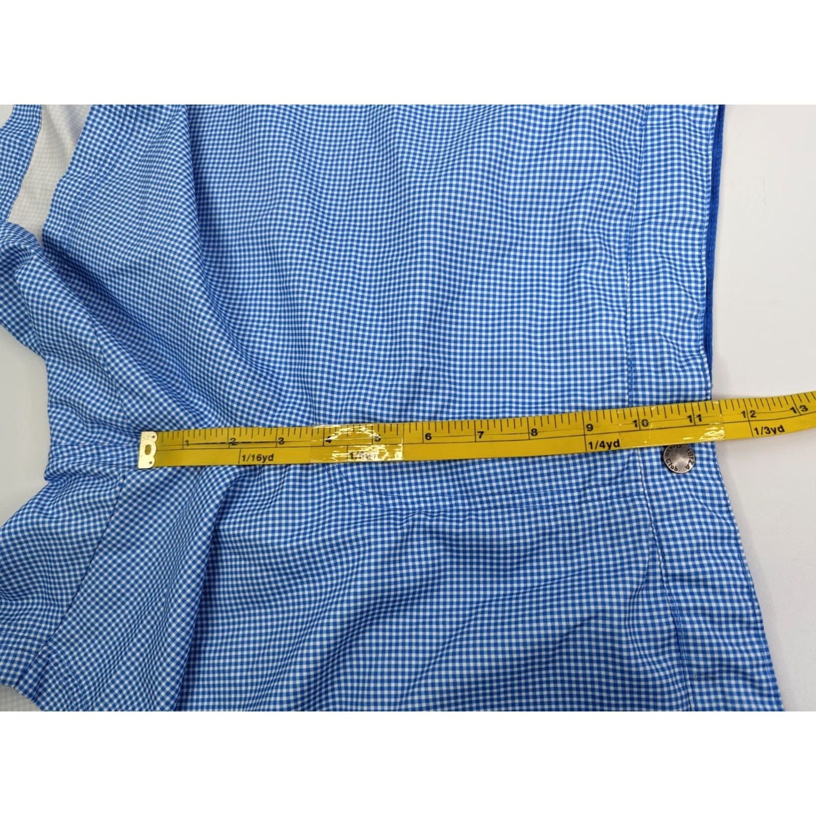 Vintage Ibiza Ocean Club Men Plaid Swim Trunks Blue/White Size 38 Pockets Drawstring Size ONE SIZE - 5 Thumbnail
