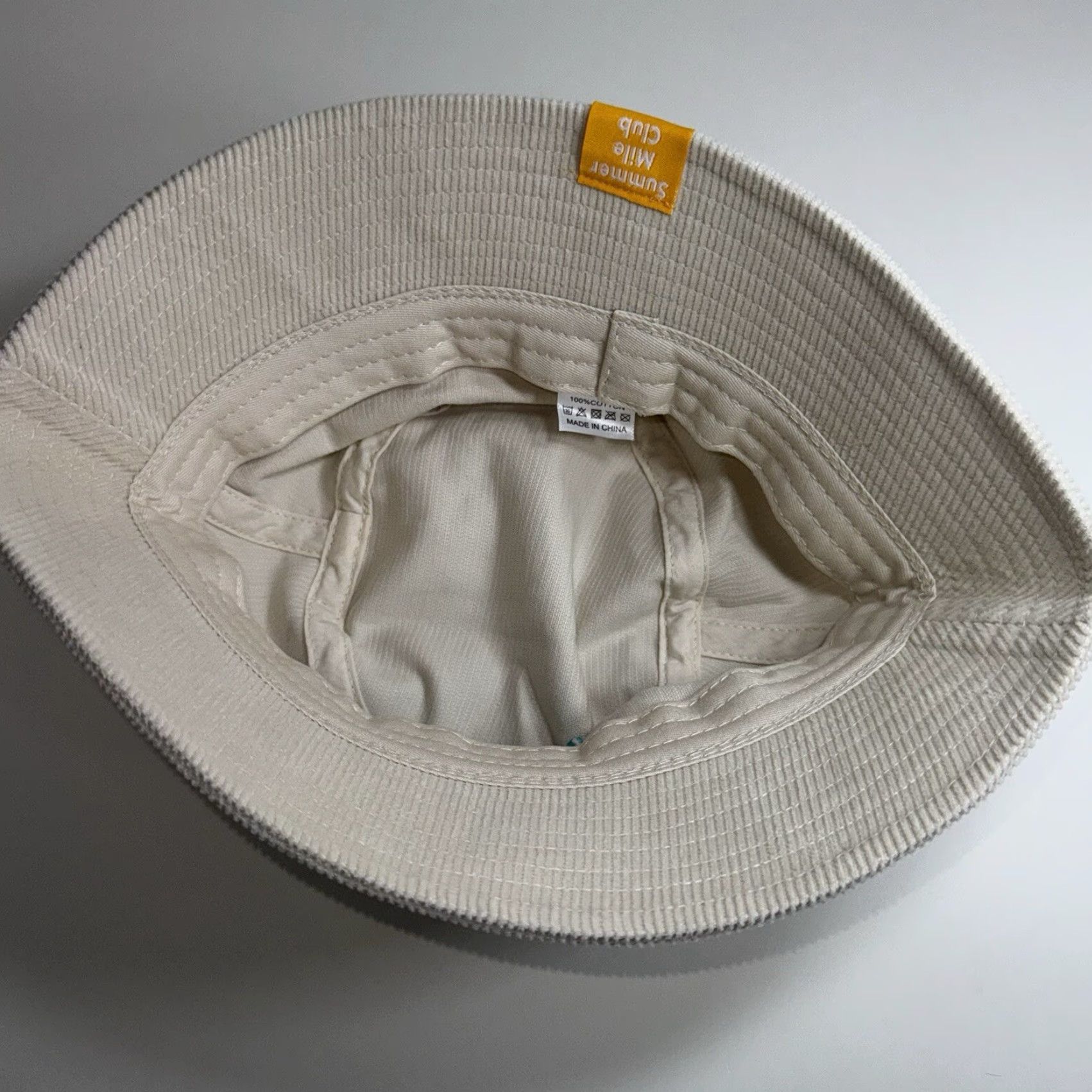 Vintage Hoka One One Bucket Hat Summer Mile Club Corduroy Tan Blue 7 Inch Head Mens Bucket Hat Size ONE SIZE - 7 Thumbnail