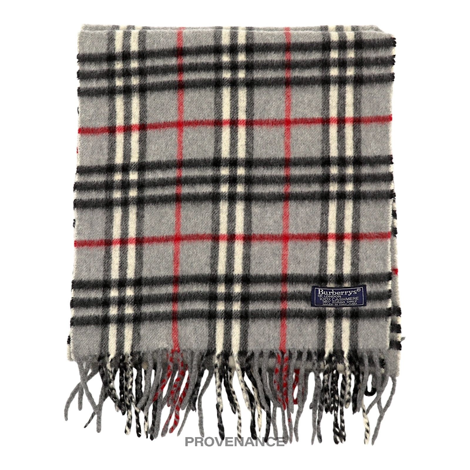 Burberry 🔴 Burberry Scarf - Nova Check Grey Cashmere Size ONE SIZE - 2 Thumbnail