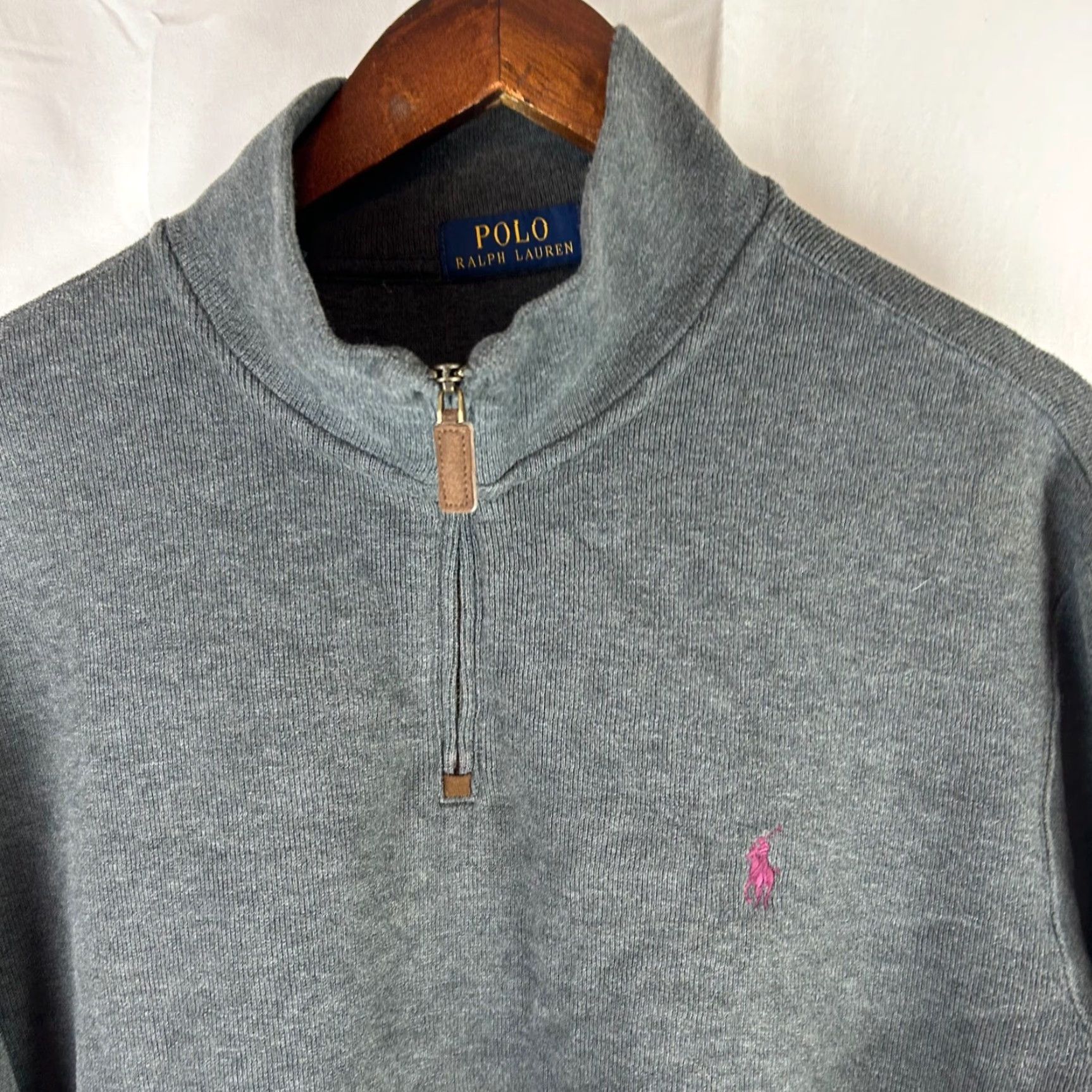 Polo Ralph Lauren Polo Ralph Lauren Mens Gray Quarter Zip Long Sleeve Shirt L Size US L / EU 52-54 / 3 - 2 Thumbnail