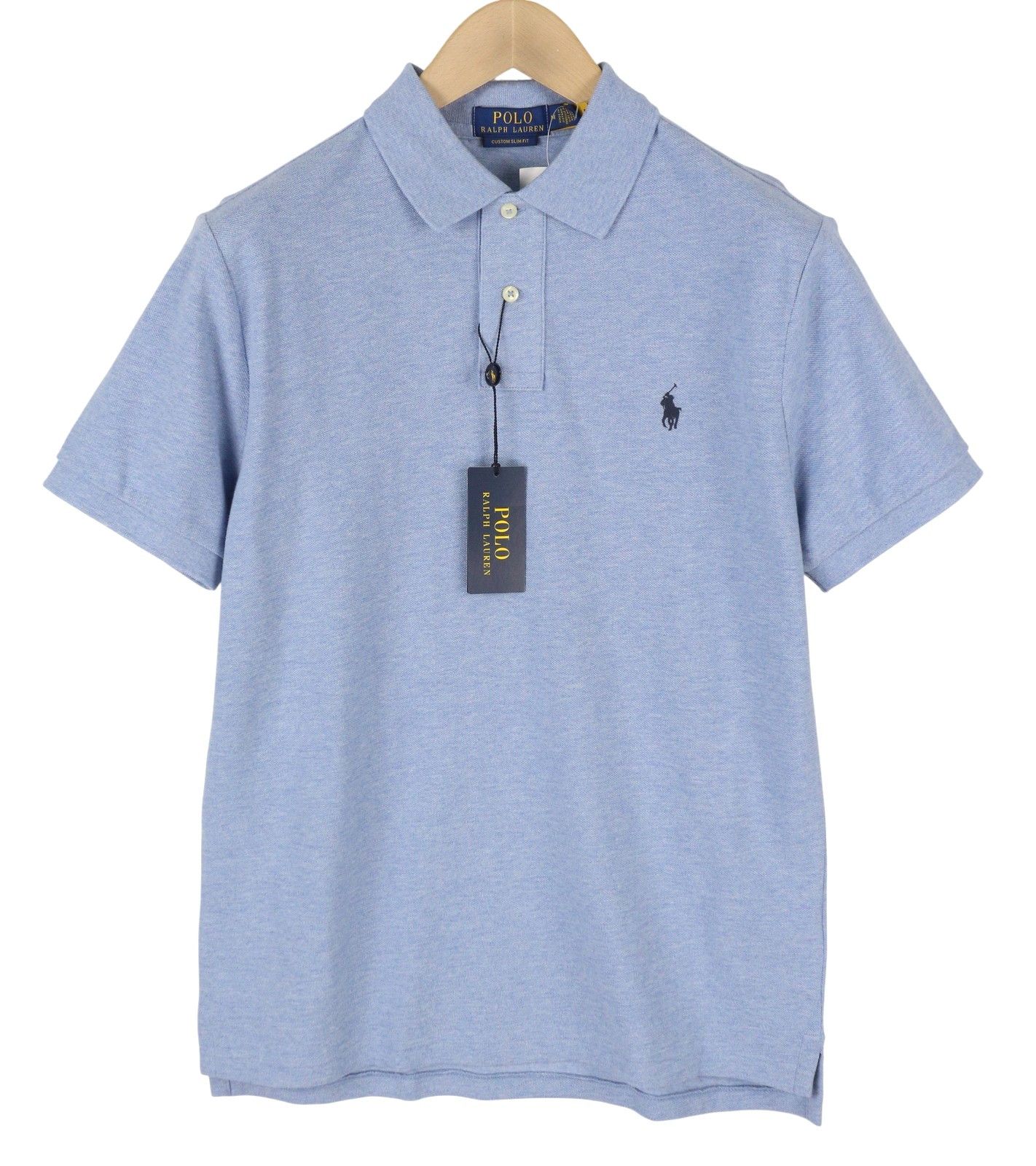 Ralph Lauren CUSTOM SLIM FIT XL Blue Melange Embroidered 87899 Size US XL / EU 56 / 4 - 3 Thumbnail