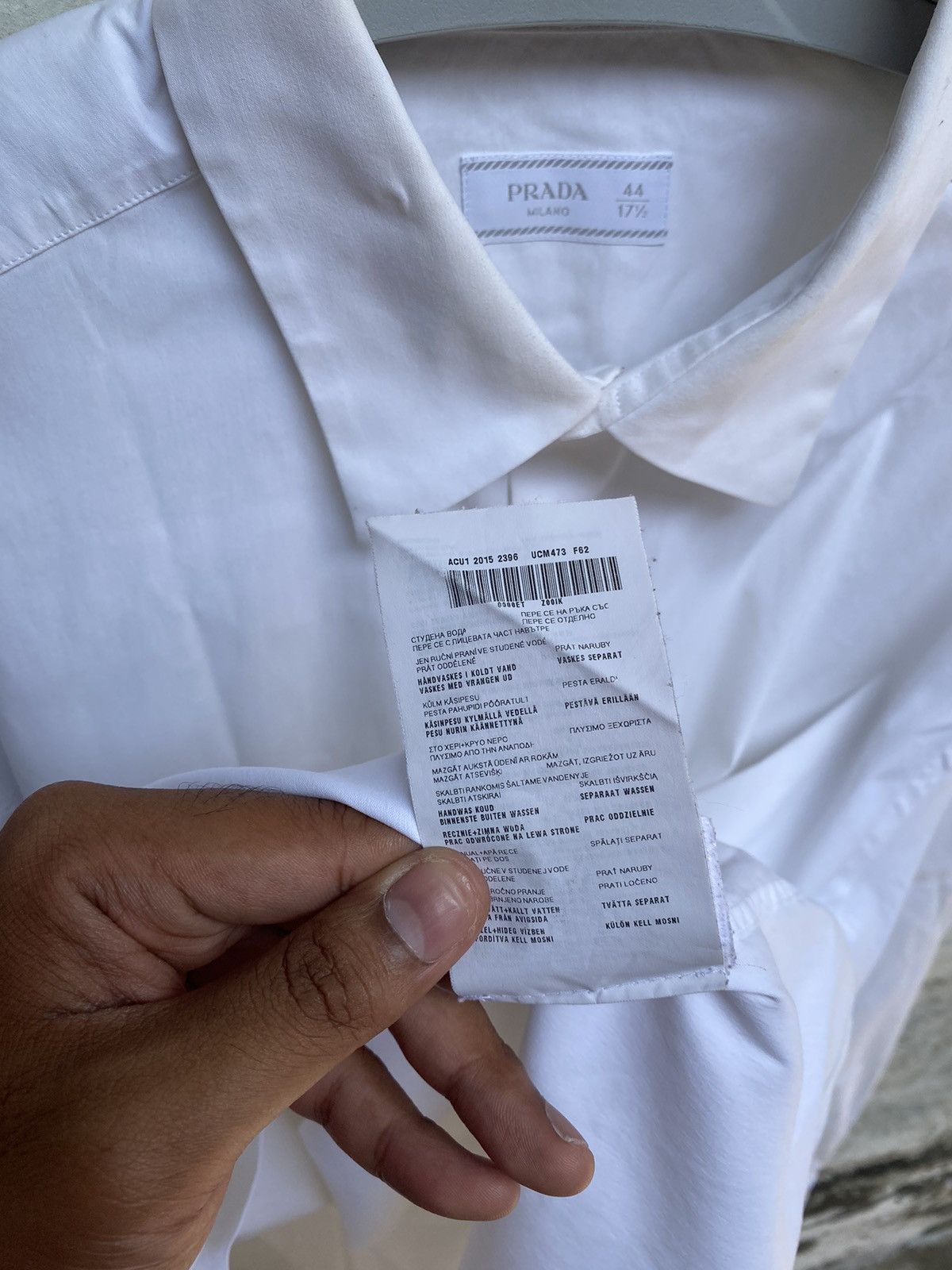 Prada PRADA FORMAL WHITE SHIRT LONG SLEEVE Size US XXL / EU 58 / 5 - 10 Thumbnail