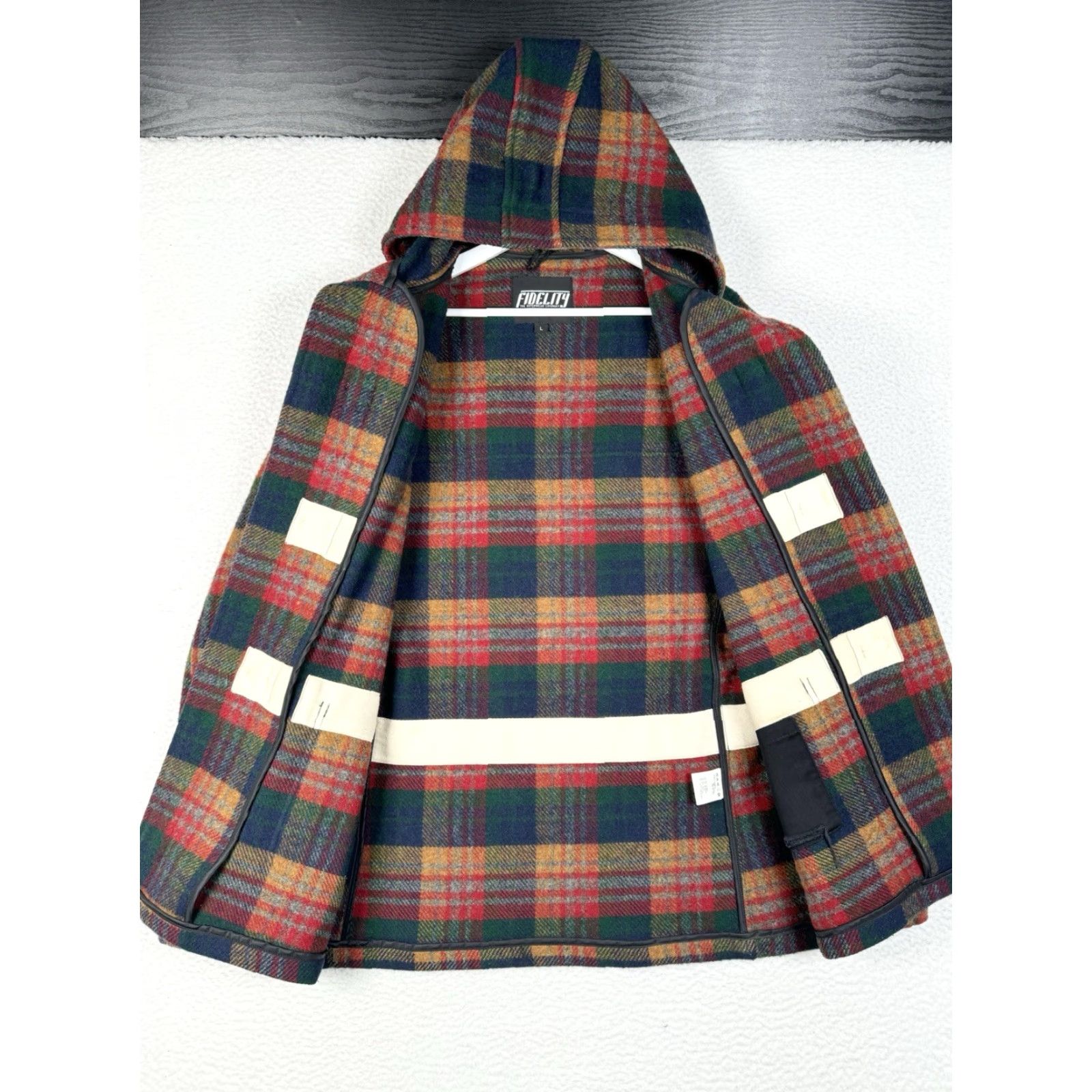 Vintage VINTAGE Fidelity Wool Plaid Toggle Jacket Hooded Mens Large Size US L / EU 52-54 / 3 - 2 Thumbnail