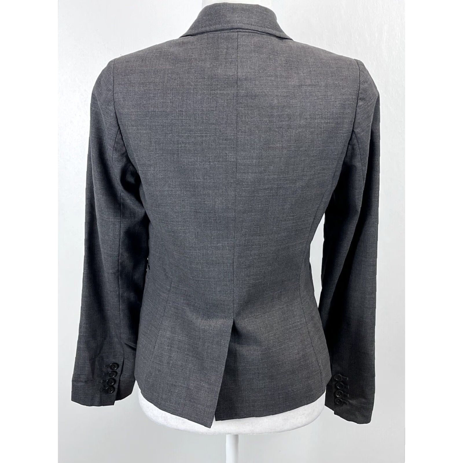 J.Crew J. Crew Women's Gray Wool Blend Blazer Jacket Size 4 Size S / US 4 / IT 40 - 3 Thumbnail