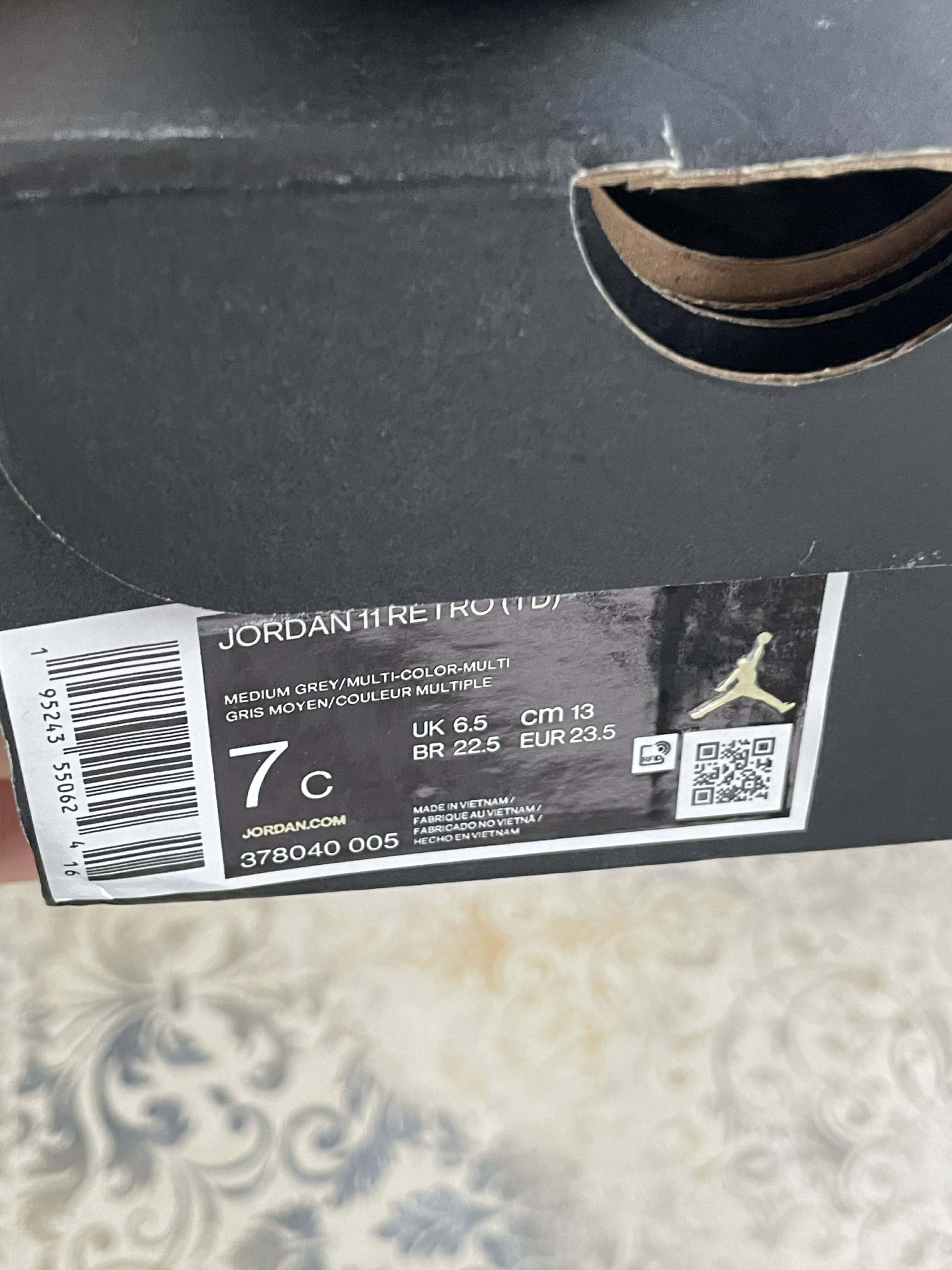 Jordan Brand Jordan 11 Retro TD 7C EU 23.5 Size US 7 / IT 37 - 6 Thumbnail
