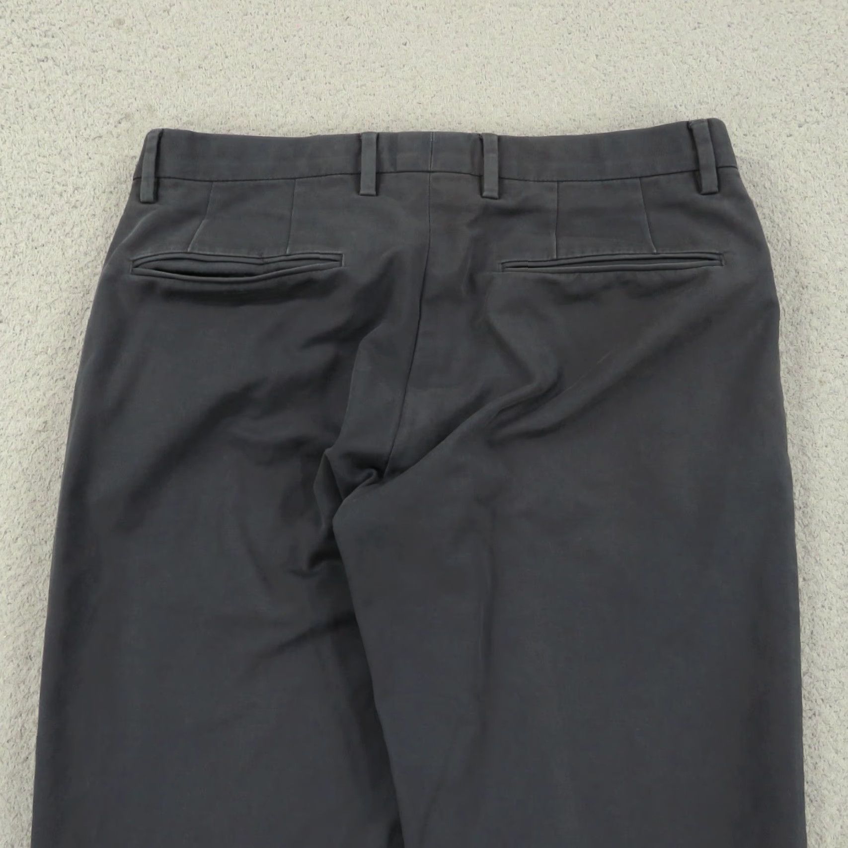 Reiss REISS Pants 30x28 Slim Fit Mens Charcoal Grey Trousers Cotton Stretch Flat Front Pants Size US 30 / EU 46 - 4 Thumbnail