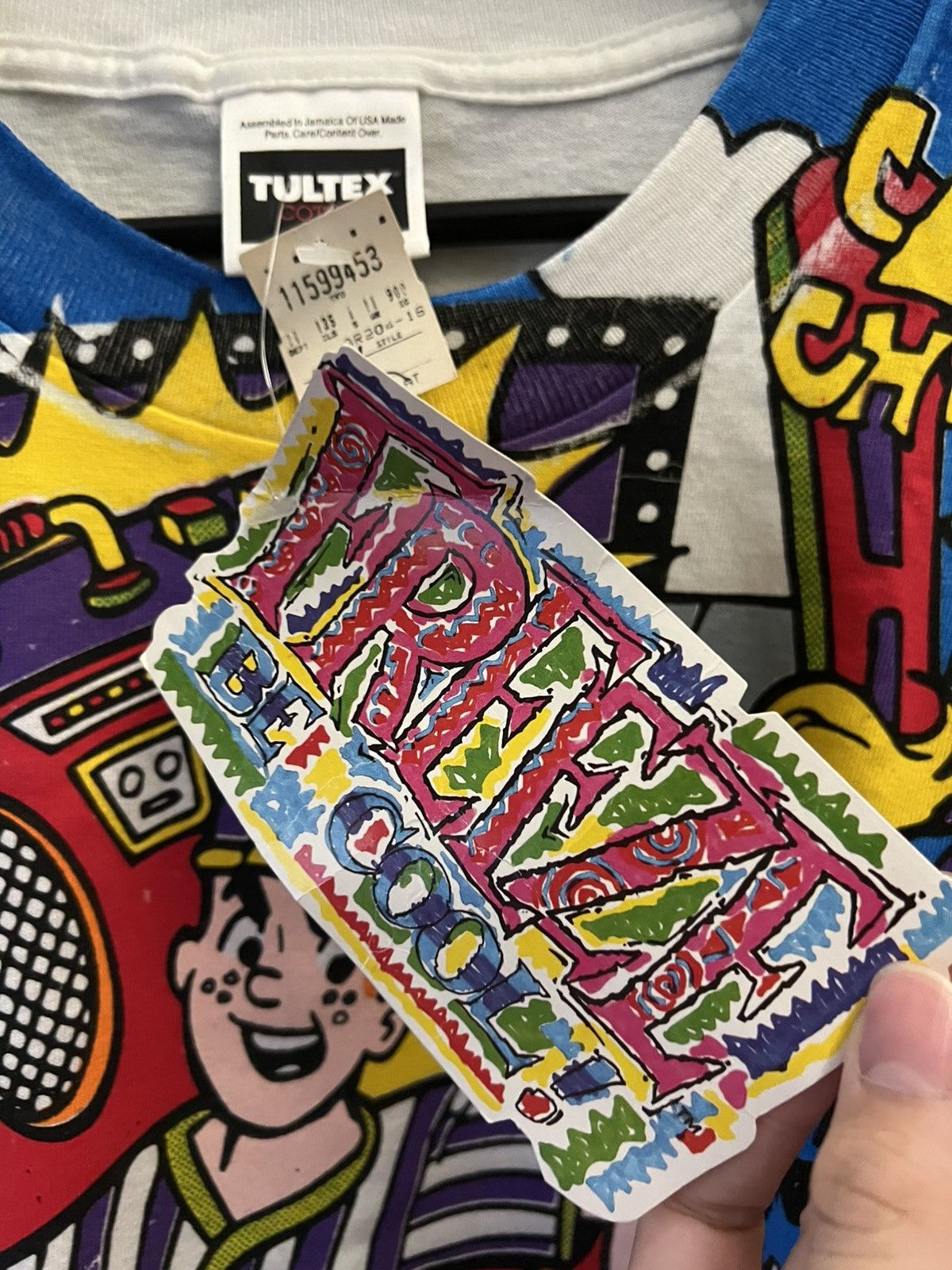 Vintage Vintage 1993-1994 Archive Comic All Over Print Deadstock Size US L / EU 52-54 / 3 - 11 Thumbnail