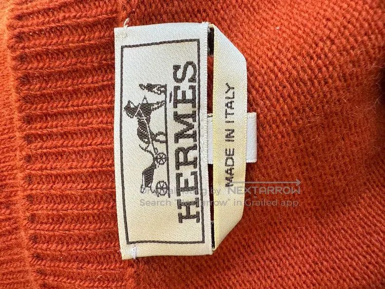 Hermes Hermes Men's Knit Sweater, Orange Patchwork Size US S / EU 44-46 / 1 - 3 Thumbnail