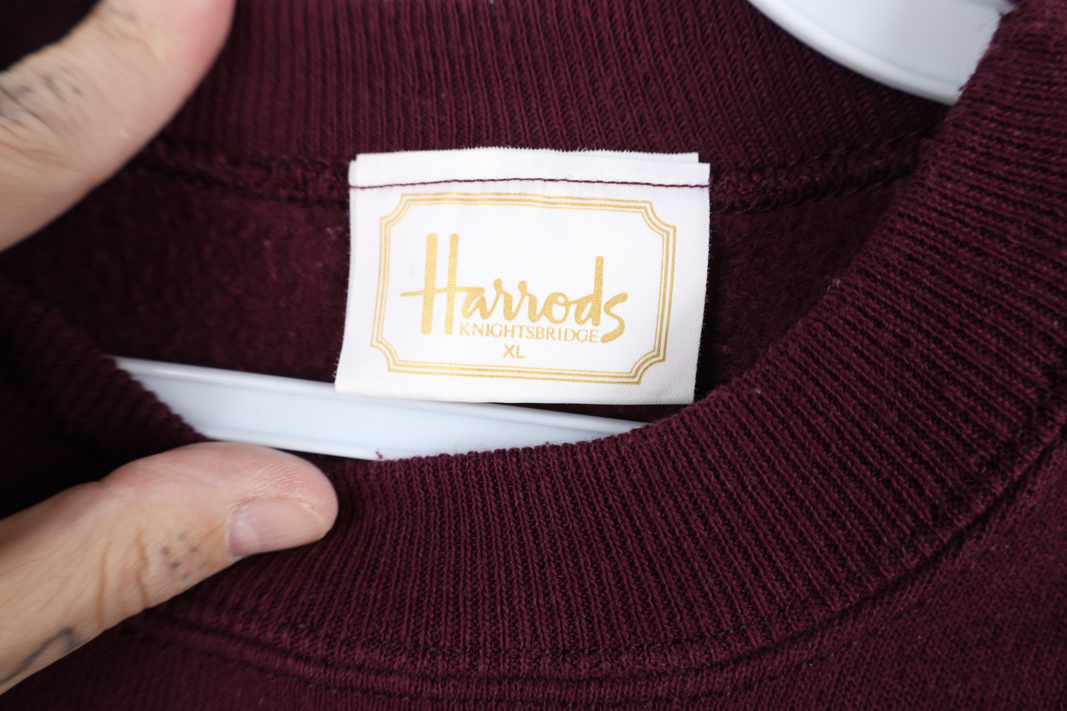 Vintage Vintage 90s Streetwear Harrods Crewneck Sweatshirt Purple Size US XL / EU 56 / 4 - 6 Thumbnail