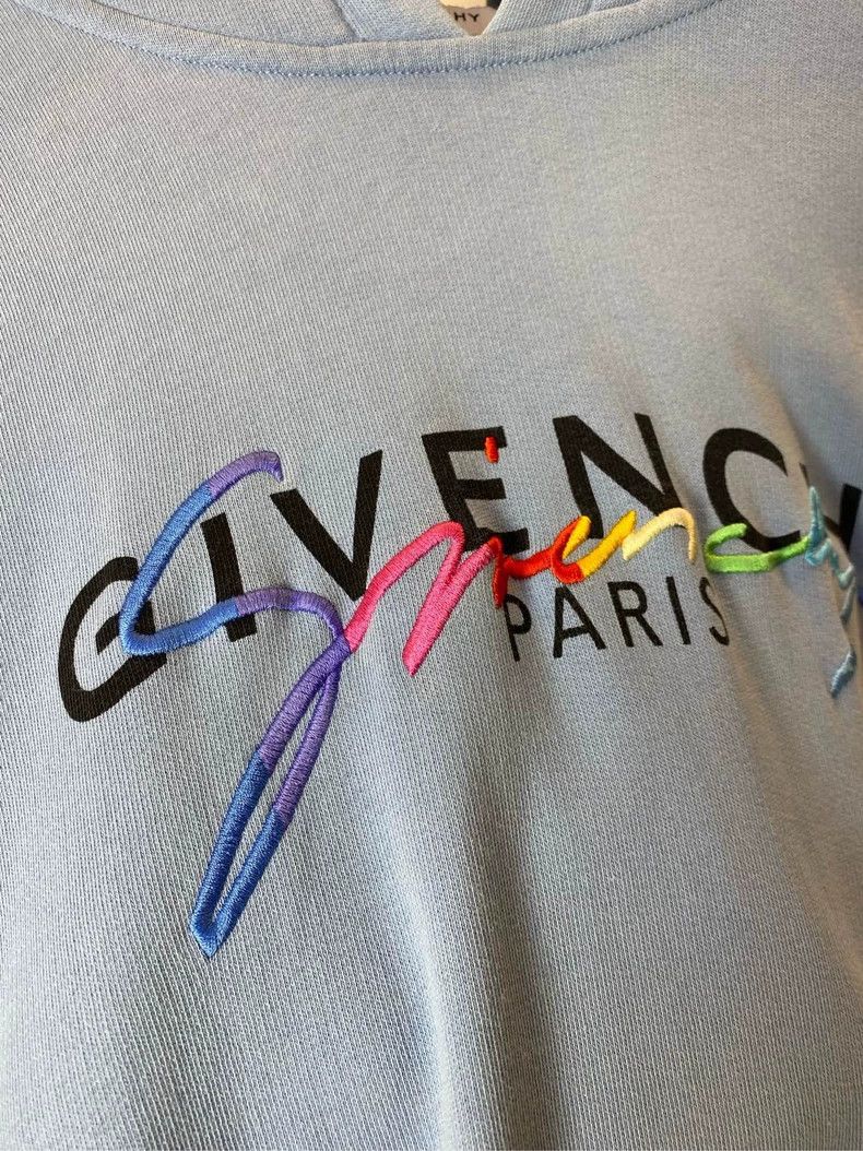 Givenchy Givenchy Rainbow embroidered letter logo hoodie, mist colo Size US M / EU 48-50 / 2 - 2 Thumbnail