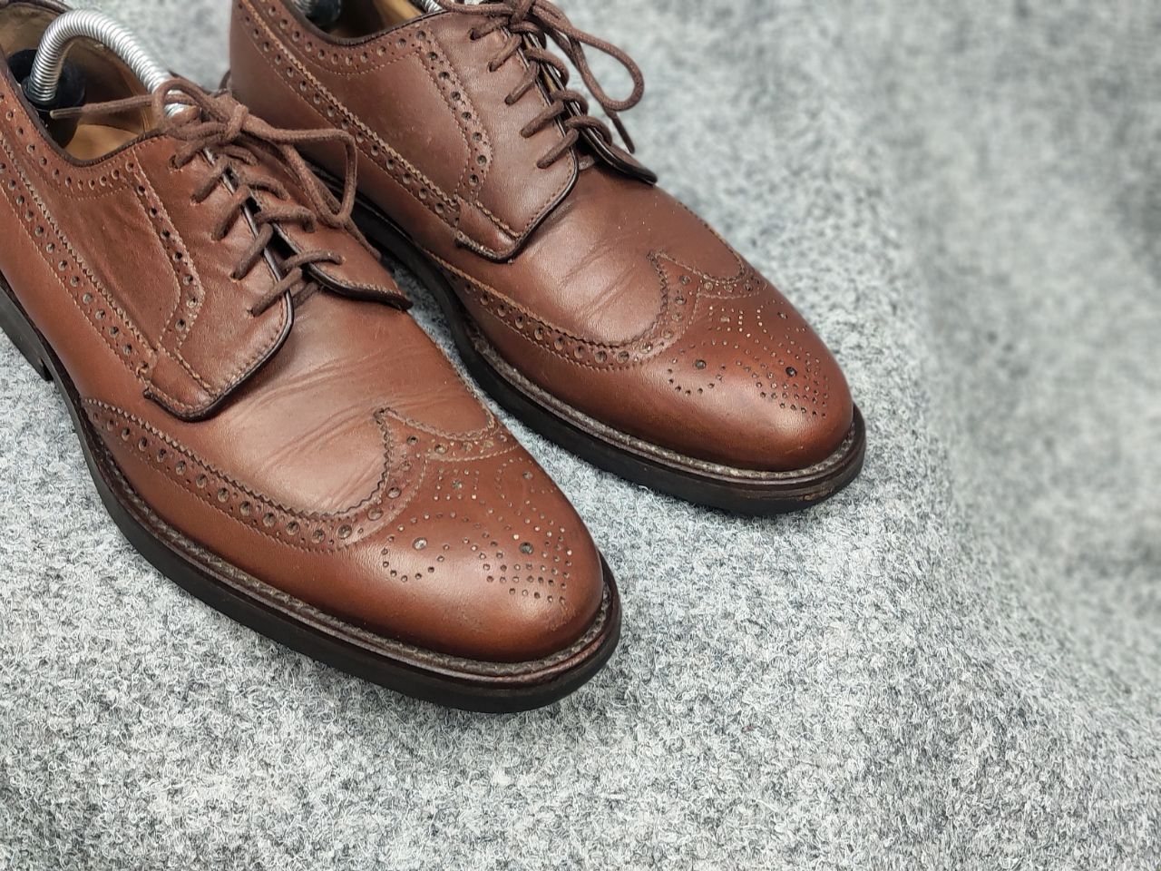 Barbour Barbour Design Dark Brown Leather Ouse Brogue Shoes Size US 7.5 / EU 40-41 - 19 Thumbnail